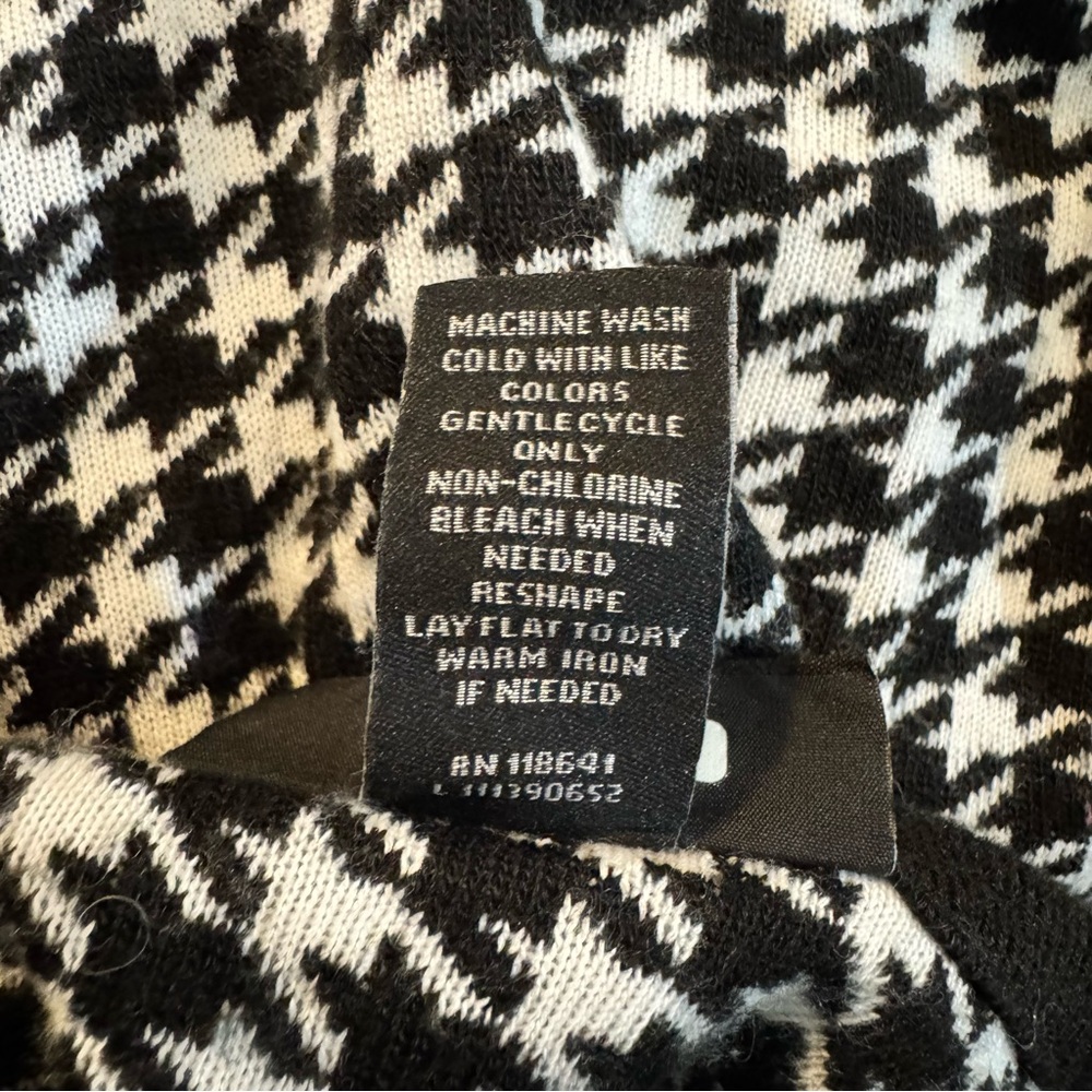 Lane Bryant Black and White Houndstooth Midi Dress - Picture 6 of 8
